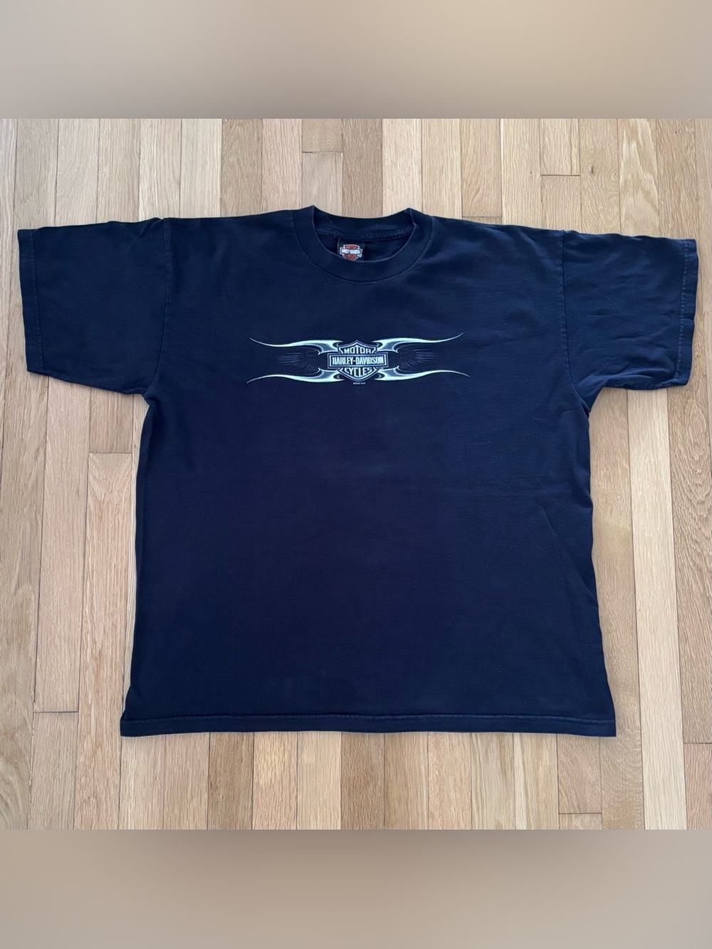 Vtg 2004 Harley Davidson T Shirt Mens Tribal Flame Bar Shield Logo Texas Y2K XL